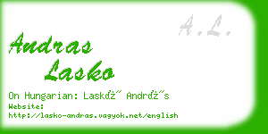 andras lasko business card